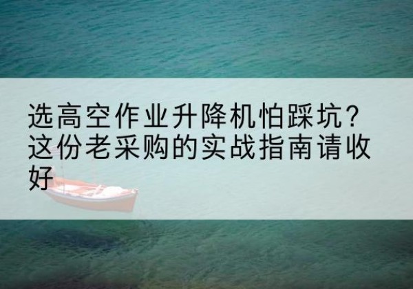 水城高空作业升降机厂家推荐-选高空作业升降机怕踩坑？这份老采购的实战指南请收好